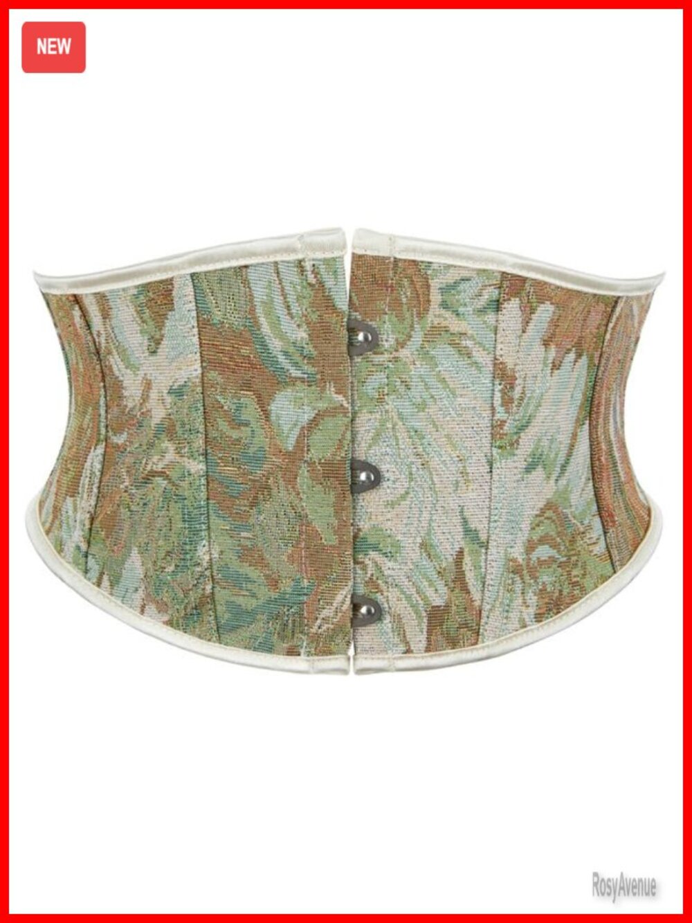 Brocade Underbust Corset Boned Bustier Waist Trainer